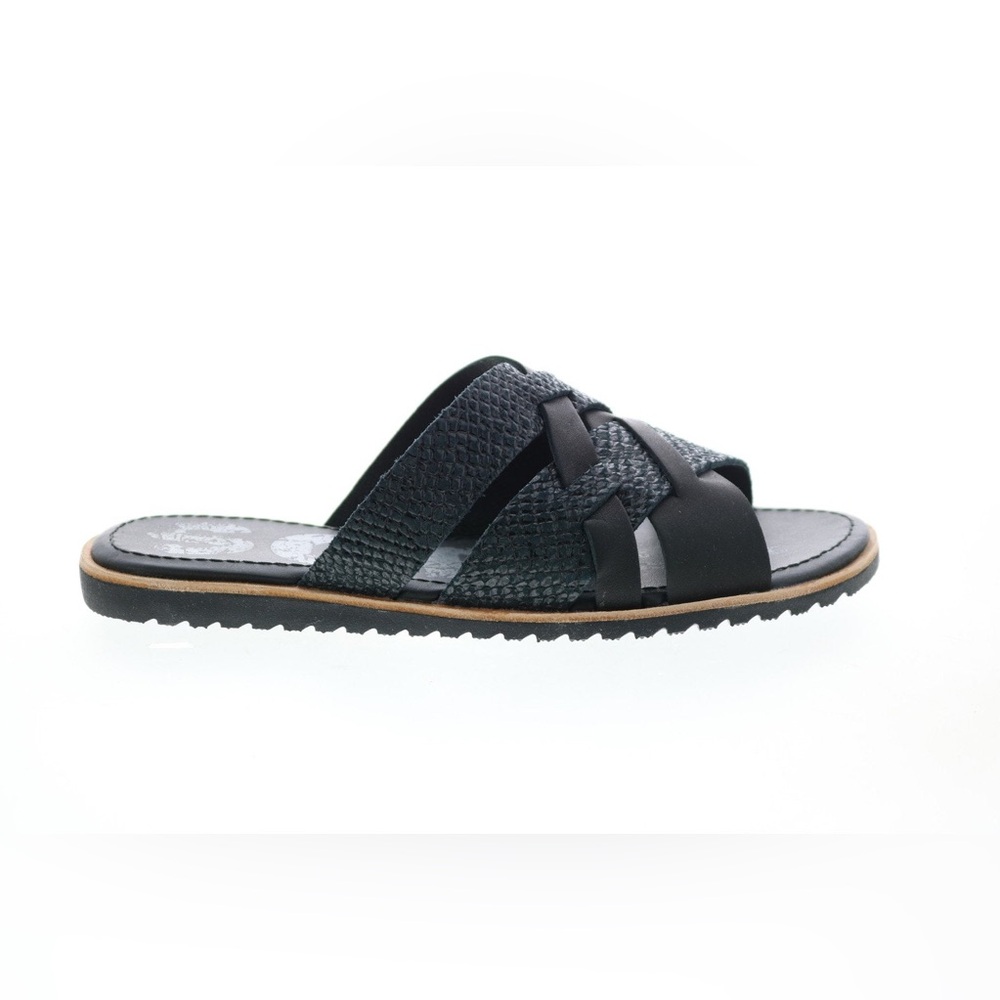 Sorel Black leather Ella Slide